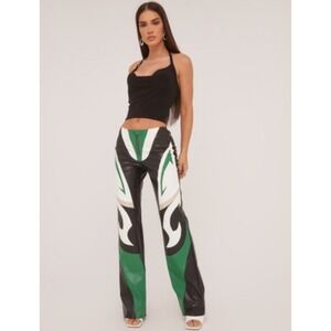 EGO Low Rise Motocross Straight
Leg Pants Faux Leather Size 2